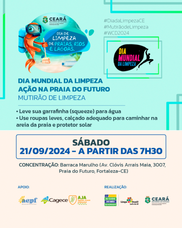 Sema promove ação alusiva ao Dia Mundial da Limpeza, no sábado (21)