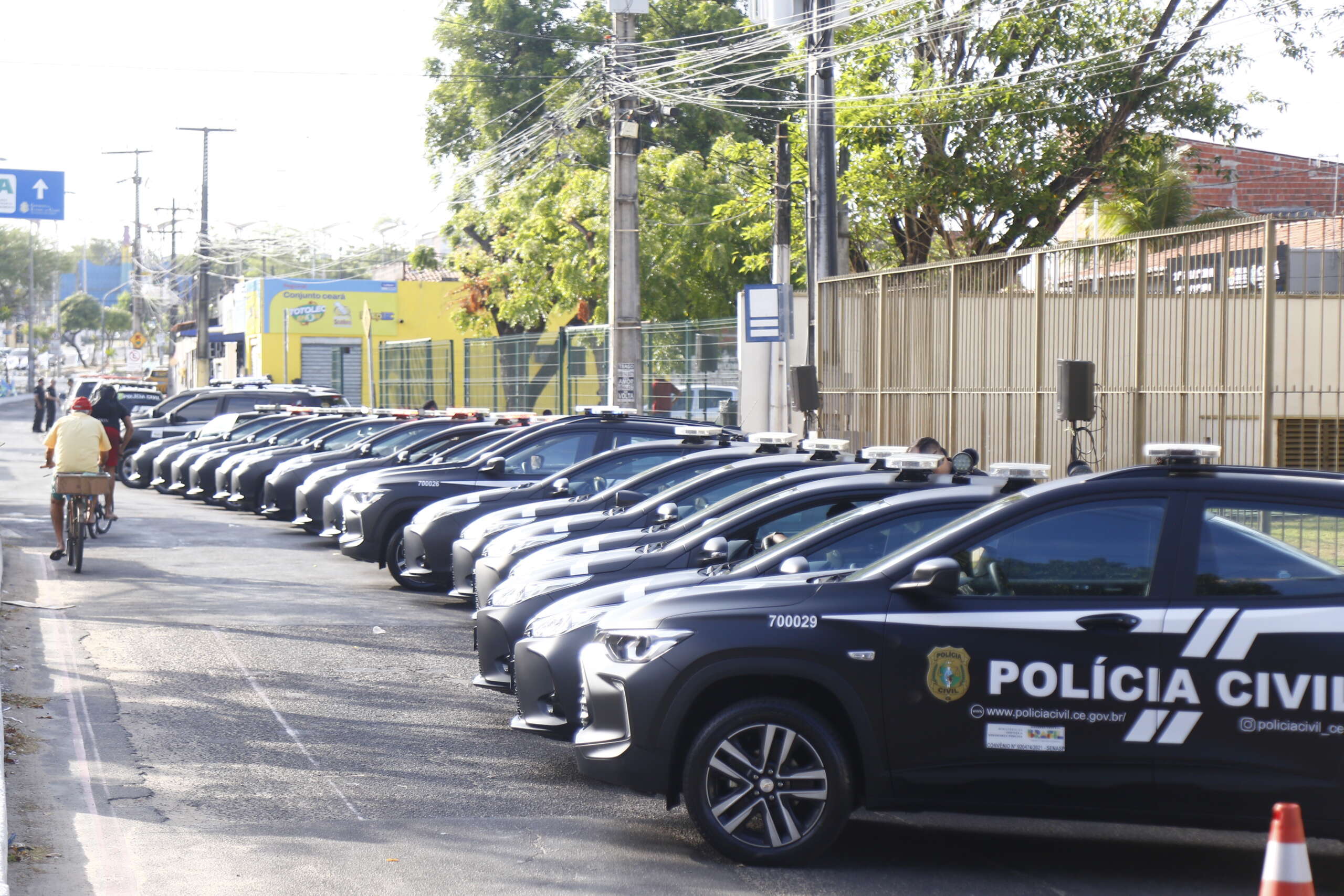Reforço na Segurança Pública do Ceará tem mais 25 viaturas para Polícia Civil e apresentação de policiais militares