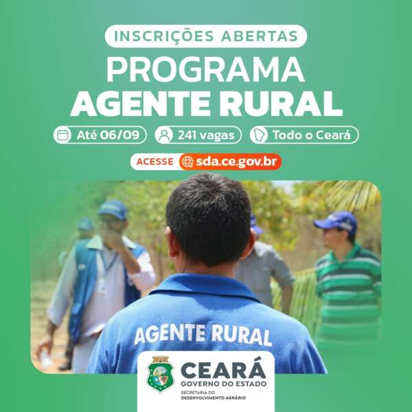 Programa Agente Rural: inscrições seguem abertas até 6 de setembro