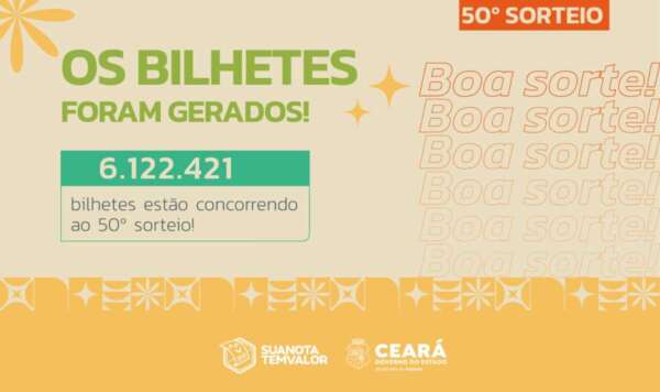 Sua Nota Tem Valor: mais de 6,1 milhões de bilhetes foram gerados para o 50º sorteio