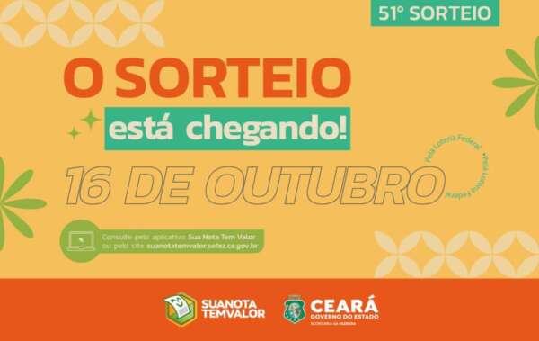 51° sorteio do Sua Nota Tem Valor está chegando: será nesta quarta-feira (16)