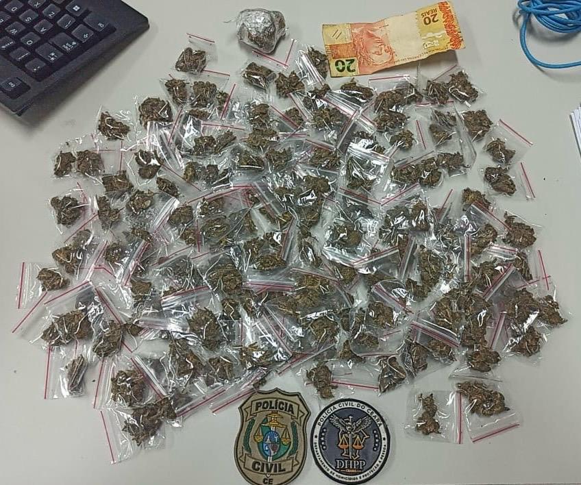 PCCE prende suspeito em flagrante por tráfico de drogas na Capital
