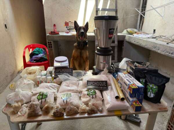 PMCE desativa laboratório de drogas ilegais e apreende mais de 14 kg de entorpecentes