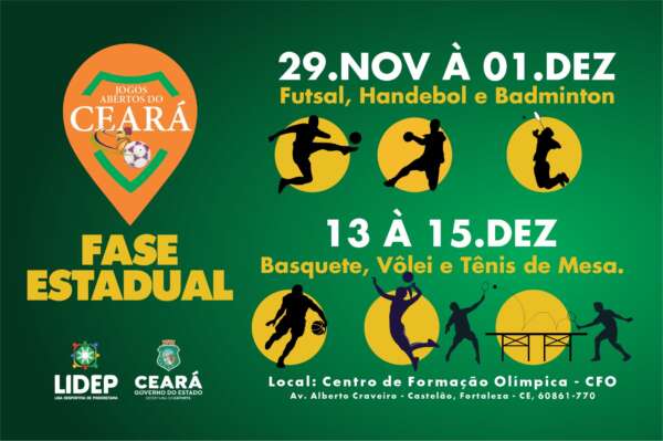 Jogos Abertos do Ceará iniciam fase estadual neste final de semana