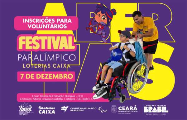 Abertas as inscrições para voluntários do Festival Paralímpico 2024