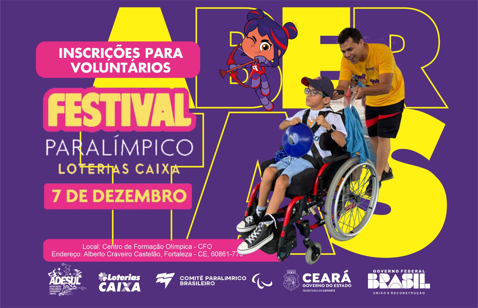 Abertas as inscrições para voluntários do Festival Paralímpico 2024