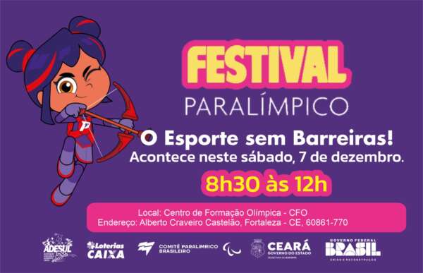Festival Paralímpico 2024 será realizado neste sábado (7), no CFO