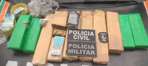 Suspeito em posse de quase 10 kg de drogas é preso pelas Polícias Civil e Militar em Assaré