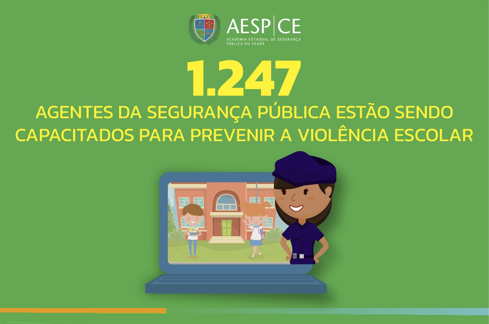 Aesp capacita 1.247 agentes da segurança pública para prevenir a violência escolar