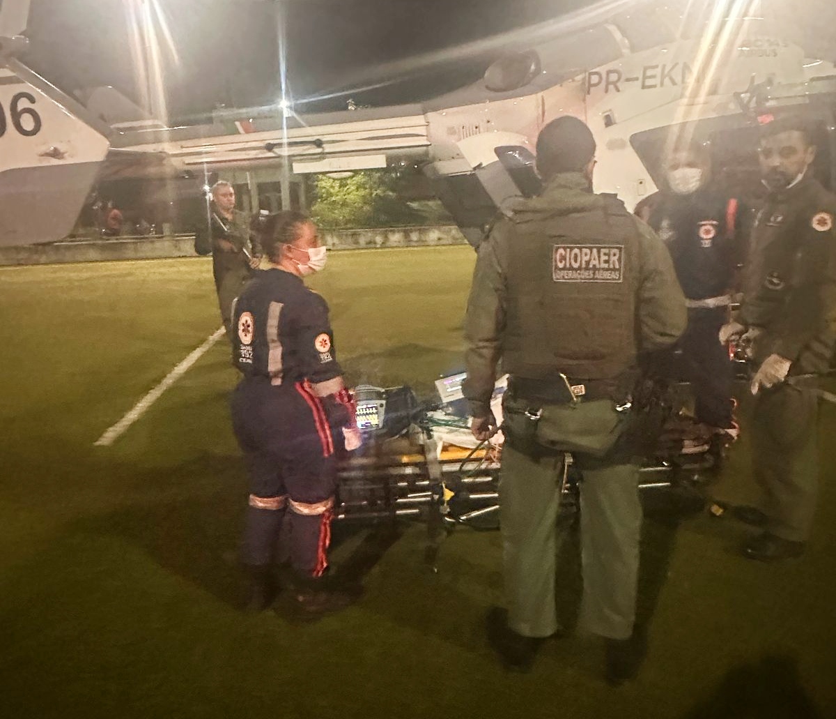 Ciopaer/SSPDS atua no transporte aeromédico de vítima de acidente de trânsito em Potengi