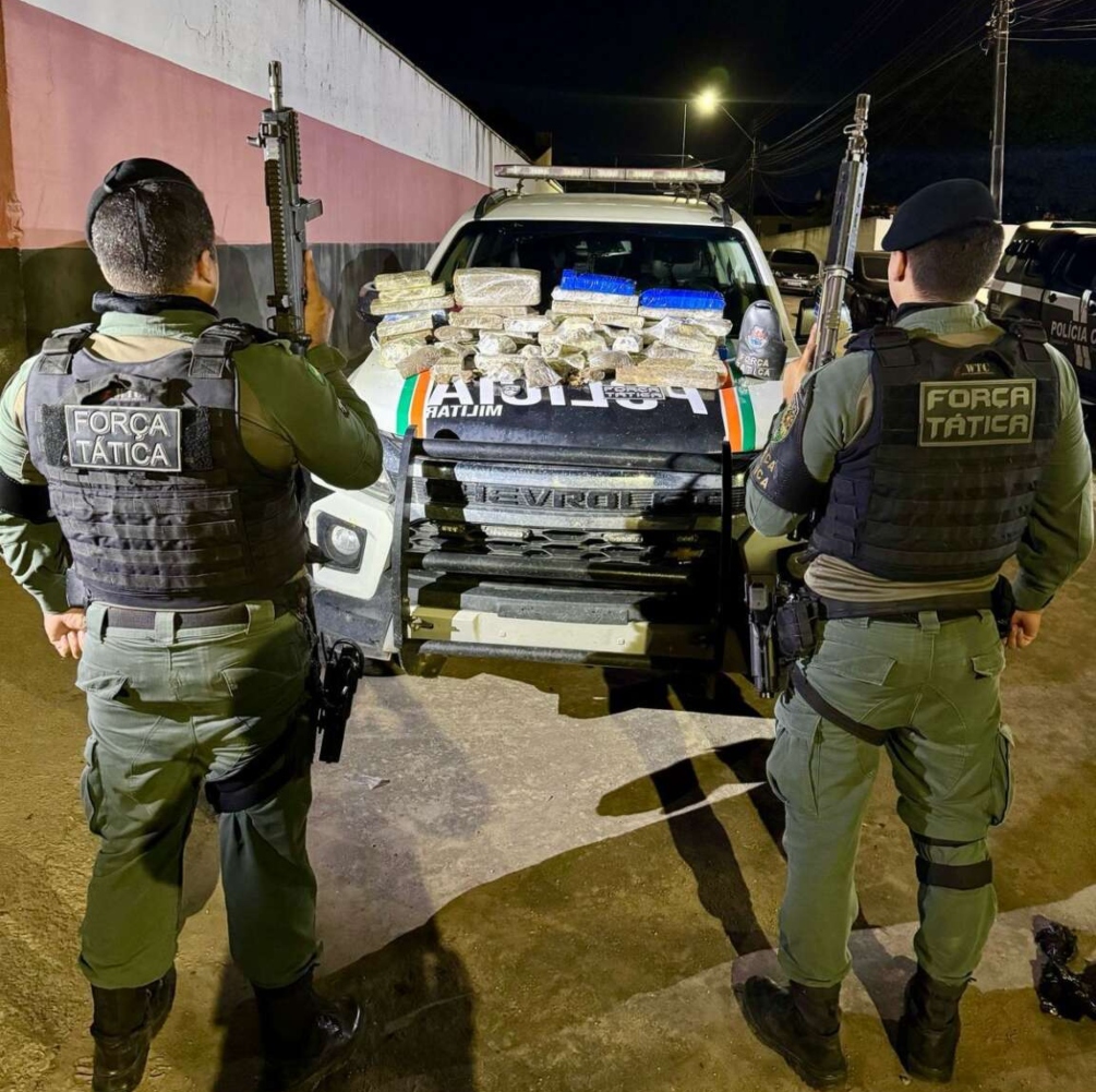 Ação da Polícia Militar resulta na apreensão de mais de 30kg de drogas em Caucaia