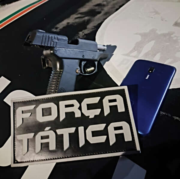 Três suspeitos são presos em flagrante pela Polícia Militar com pistola e munições no bairro Bom Jardim