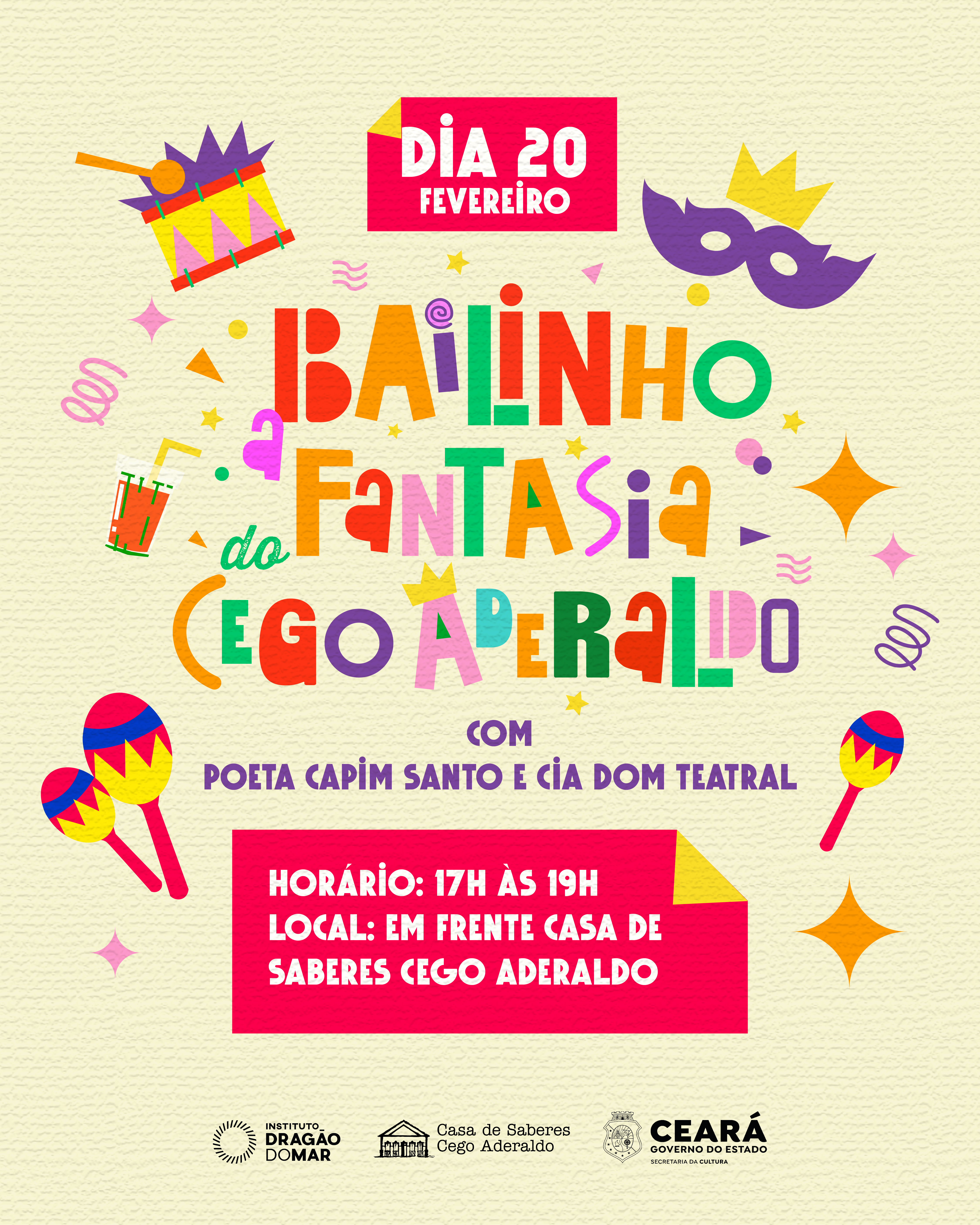 Casa de Saberes Cego Aderaldo realiza o Bailinho a Fantasia do Aderaldo