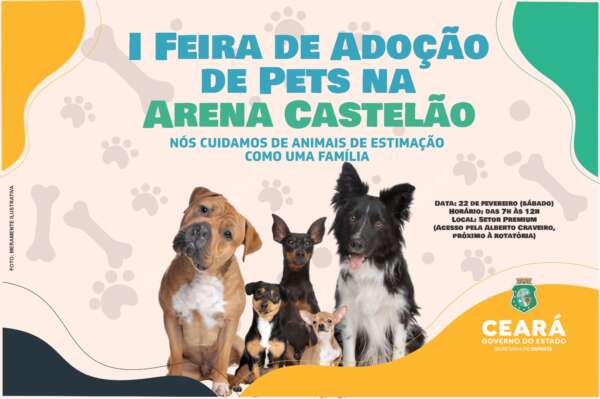 Arena Castelão realiza I Feira de Adoção de Animais, neste sábado (22)