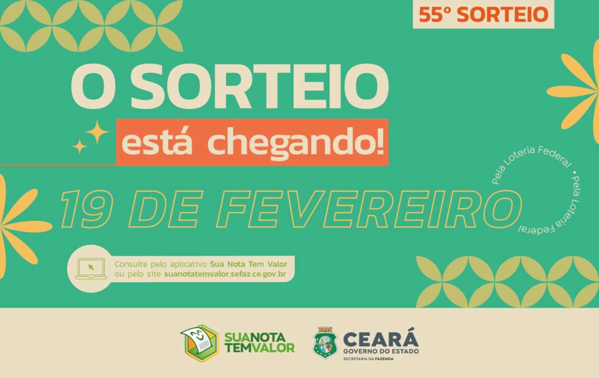 Está chegando o 55º sorteio do Sua Nota Tem Valor: será nesta quarta-feira (19)