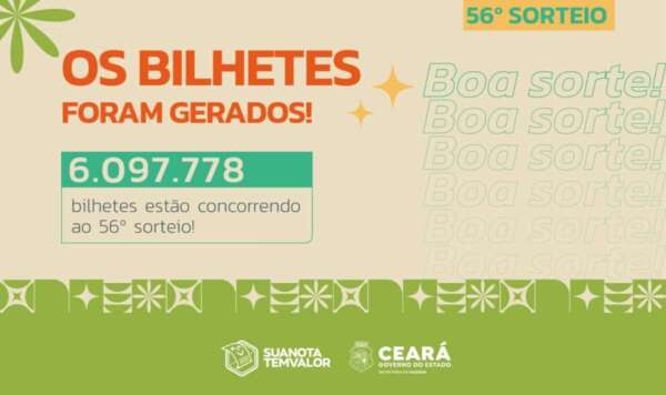 Mais de 6 milhões de bilhetes foram gerados para o 56° sorteio do Sua Nota Tem Valor