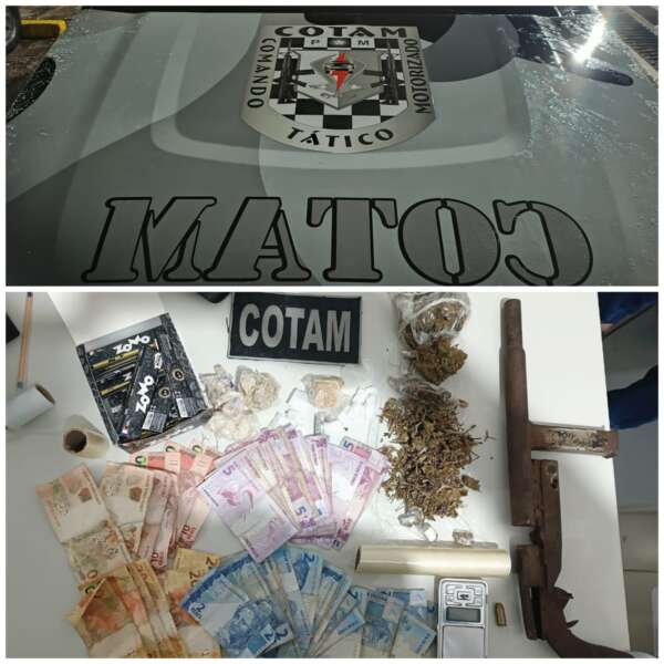 PMCE captura mulher e apreende adolescente com arma artesanal e drogas em Fortaleza