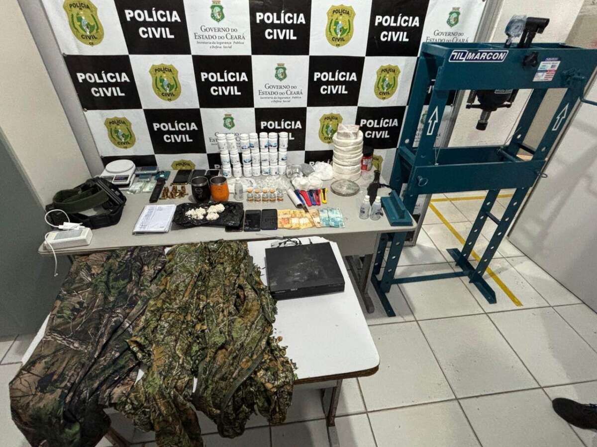 Forças de Segurança localizam e fecham laboratório de drogas em Caucaia