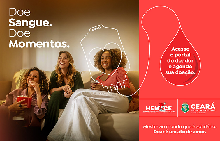 Hemoce inicia campanha de incentivo à doação de sangue visando estoque para Semana Santa