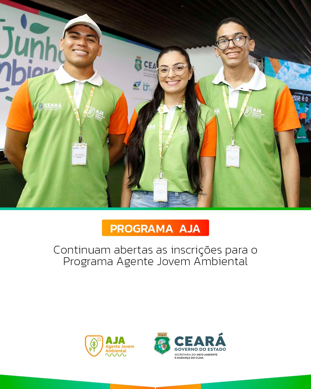 Continuam abertas as inscrições para o Programa Agente Jovem Ambiental