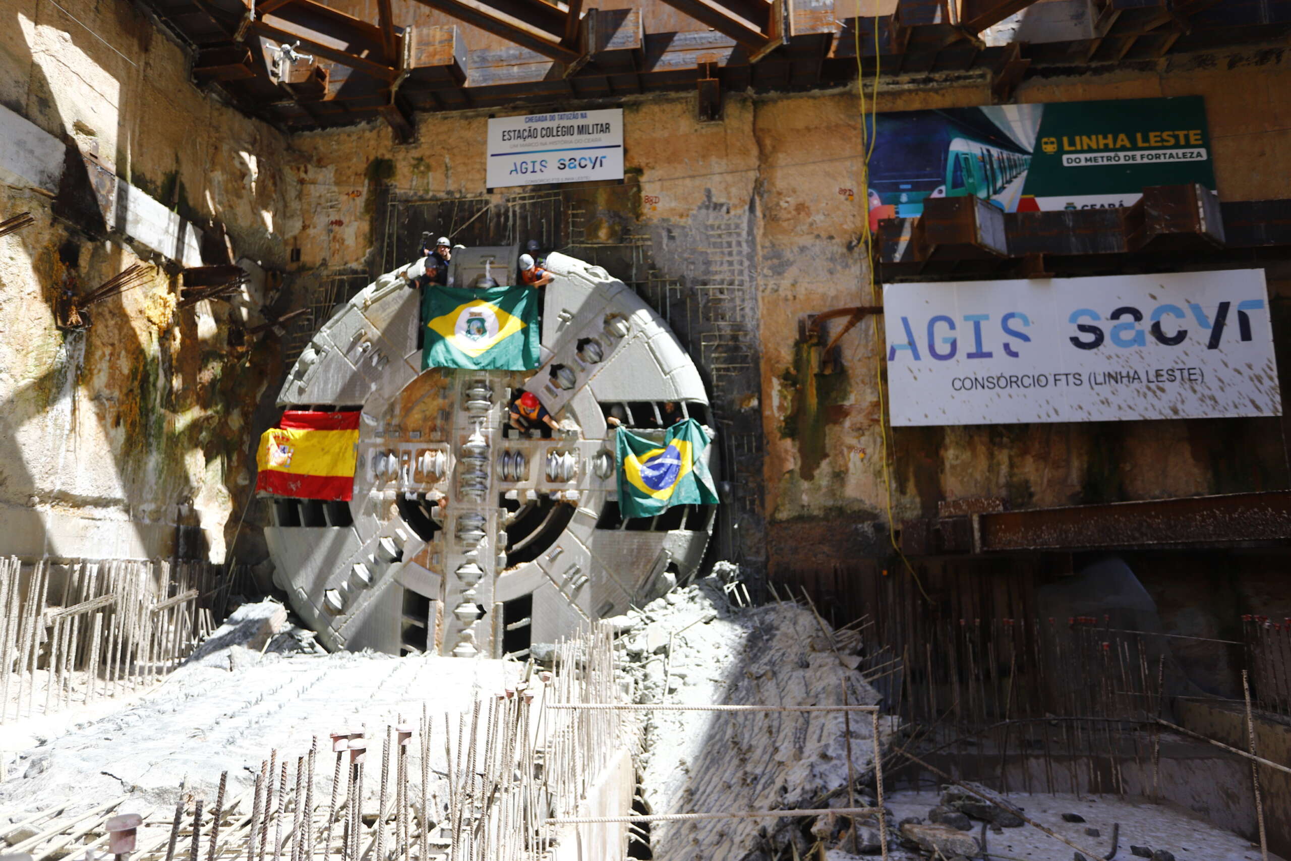 Linha Leste do Metrô de Fortaleza tem primeiro túnel concluído após escavação de 1.734 metros