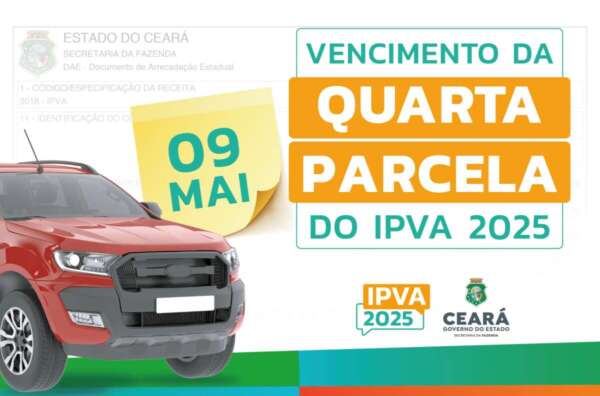 IPVA 2025: 4ª parcela vence nesta sexta-feira (9)