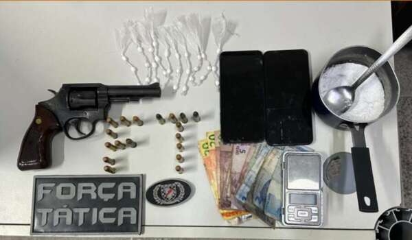 Revólver, munições e cocaína são apreendidas pela PMCE na Granja Portugal