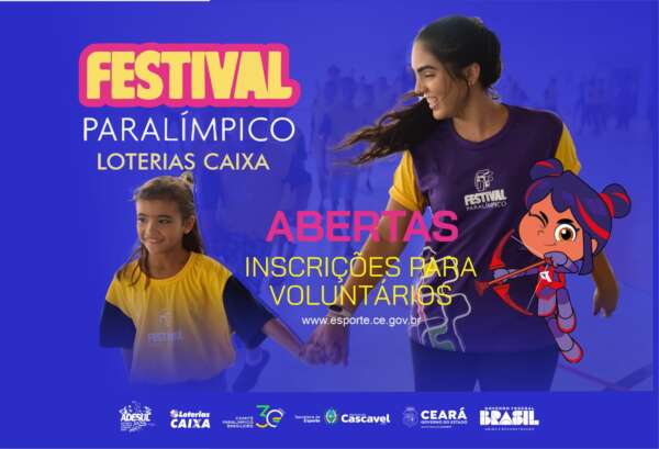 Sesporte abre seleção de voluntários para o Festival Paralímpico, em Cascavel