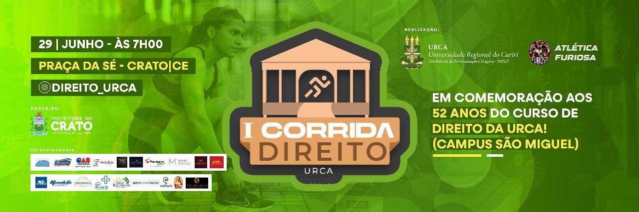 Abertas inscrições para a I Corrida do Direito da URCA, em Crato