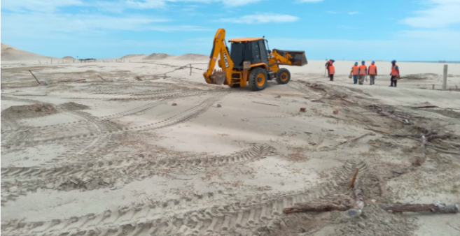 Semace e órgãos parceiros combatem ocupações irregulares na APA da Tatajuba, em Camocim