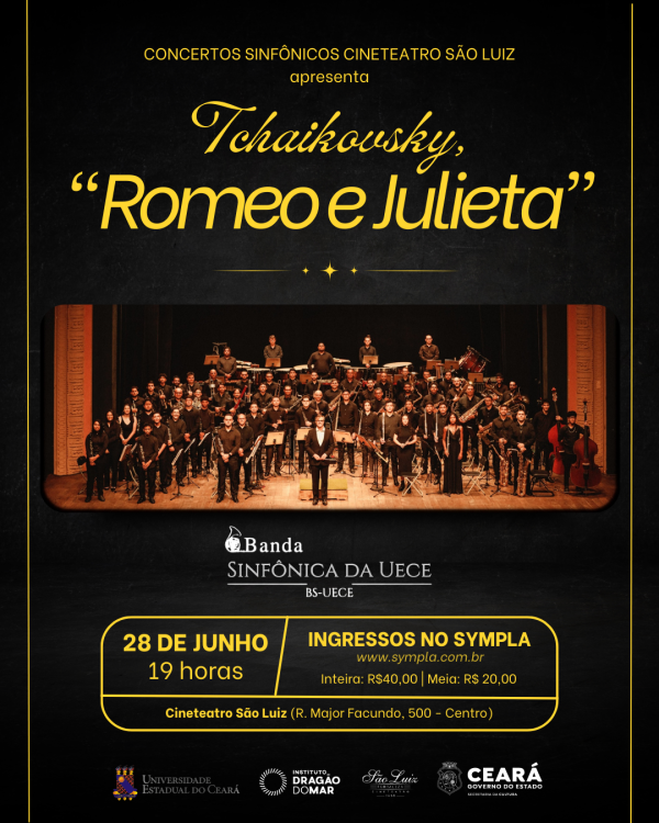 Banda Sinfônica da Uece apresenta repertório de grandes mestres da música sinfônica