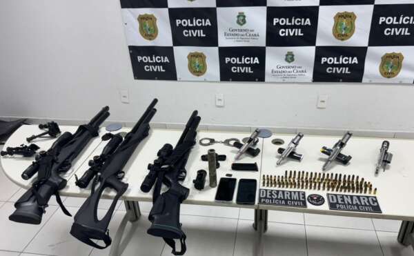 Ação da PCCE resulta na prisão de CAC com armas de fogo e munições no bairro Vicente Pinzón