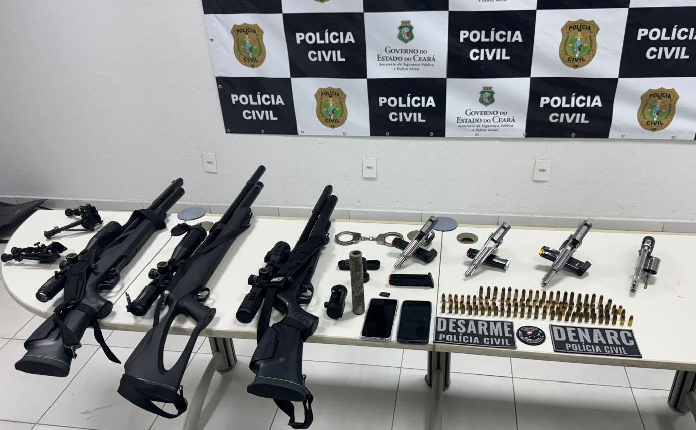 Ação da PCCE resulta na prisão de CAC com armas de fogo e munições no bairro Vicente Pinzón