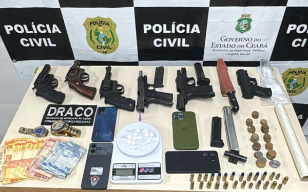 Seis pessoas são presas com cinco armas de fogo e munições pela PCCE em Boa Viagem