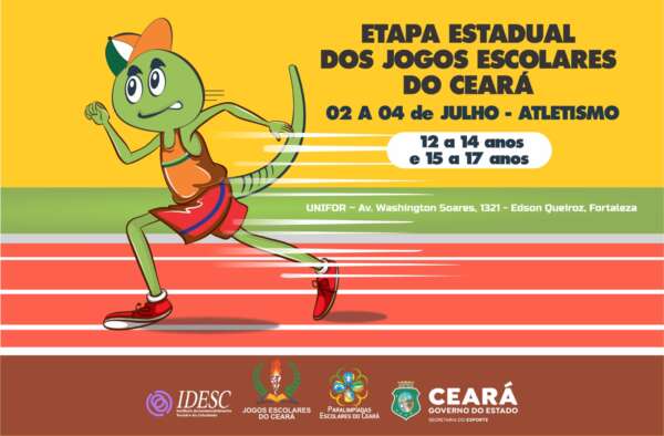 Jogos Escolares do Ceará reúnem mais de 500 alunos-atletas na modalidade de atletismo, entre os dias 02 a 04 de julho