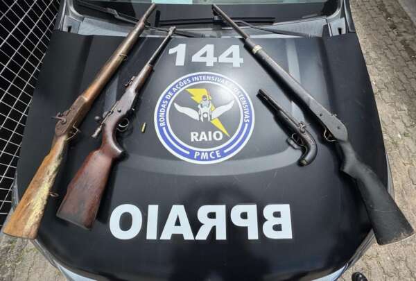 CPRaio da PMCE apreende quatro armas de fogo em Ibiapina