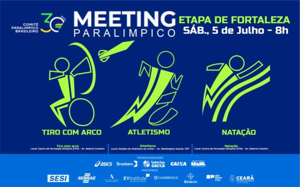 Sesporte apoia Meeting Paralímpico organizado pelo Comitê Paralímpico Brasileiro neste sábado (5), em Fortaleza