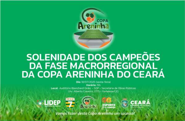 Sesporte celebra Campeões da fase macrorregional da Copa Areninha do Ceará