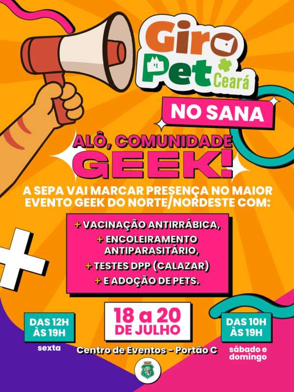 Governo do Ceará leva Giro Pet Ceará e adoções ao Sana 2025