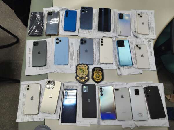 PCCE e PCRN recuperam 22 aparelhos celulares durante ação conjunta de combate à receptação