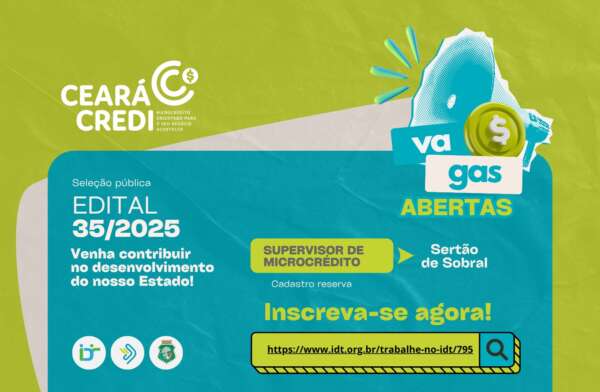 Ceará Credi seleciona Supervisor de Crédito para atuação em Sobral