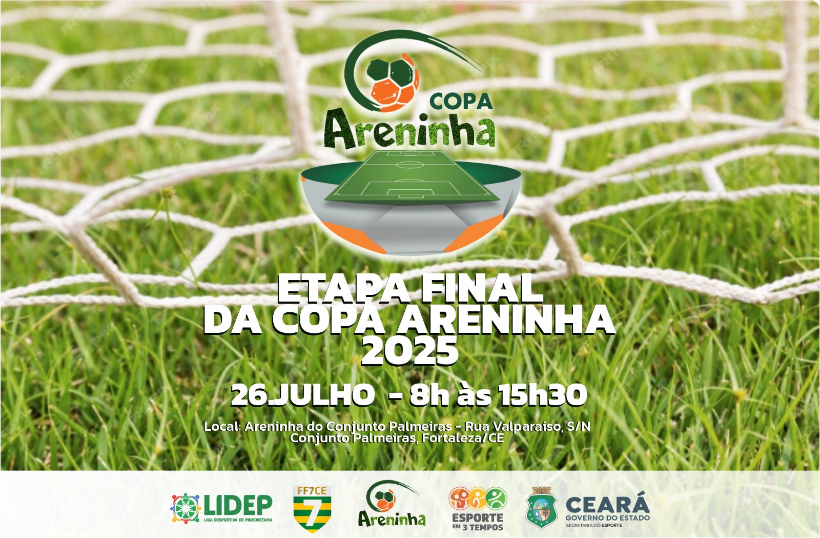 Sesporte realiza jogos da final da Copa Areninha do Ceará neste sábado (26)