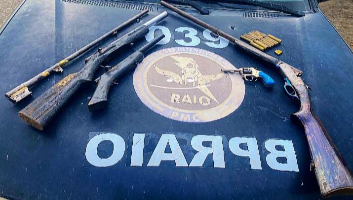 Polícia Militar apreende armas de fogo e munições em Hidrolândia