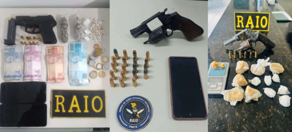 Ações da PMCE na Região Norte do Ceará resultam na prisão de quatro suspeitos e apreensão de materiais ilícitos