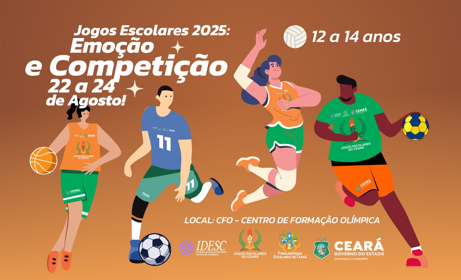 Sesporte realiza a penúltima rodada dos Jogos Escolares do Ceará da etapa estadual