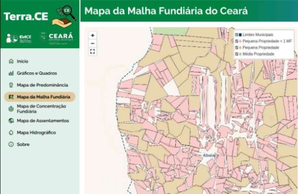 Governo do Ceará lança a plataforma Terra.Ce, que torna pública a malha fundiária do Estado