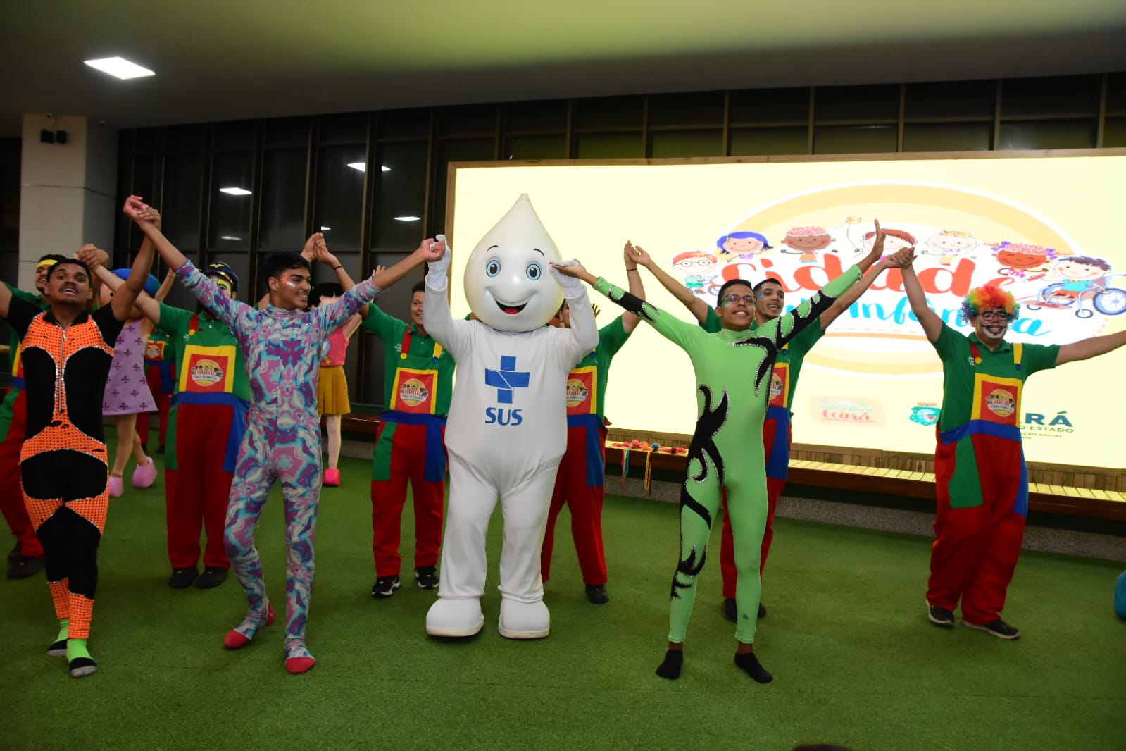 Cidade Mais Infância e Sesa promovem ação especial de vacinação com presença do Zé Gotinha