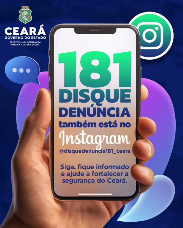 Disque-Denúncia 181 lança perfil no Instagram para divulgação de ações