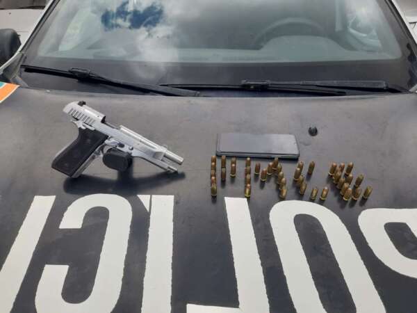 Polícia Militar captura suspeito e apreende arma de fogo e munições em Maranguape