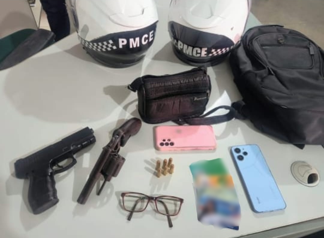 Polícia Militar captura dupla armada e recupera objetos roubados em Pacatuba